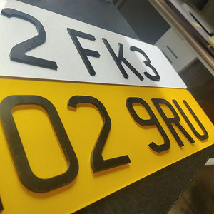 英国车牌字符欧洲3d 4d凝胶字母反光膜汽车车牌号码英国