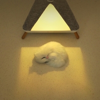 Lampe de chevet USB mignonne et créative en forme de tente, rechargeable, pour chambre à coucher, décoration intérieure, logo personnalisé, mini lampe nordique rechargeable