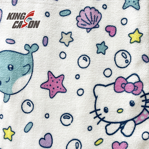 KINGCASON Vải Nỉ Flannel In Họ<span class=keywords><strong>a</strong></span> Tiết Động Vật Hai Mặt Chất Lượng Hàng Đầu 100% Polyester Để Dệt Gia Đình - Product Image 2