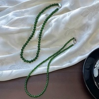 Nouveau Style chinois en acier inoxydable Yuanbao fermoir vert calcédoine collier de perles chaîne en bambou-bijoux en jaspe coloré pour les femmes