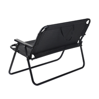 Banc de jardin pliant double de luxe portable pour l'extérieur avec impression de logo en gros – Chaise longue double pour pique-nique et camping