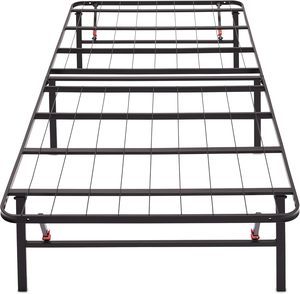 Cadre de lit plateforme pliable en acier allié, robuste, sans <span class=keywords><strong>sommier</strong></span> requis, hauteur de 14 pouces, installation sans outil, taille simple/jumelle - Product Image 4