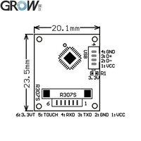 GROW R307S Module lecteur d'empreintes digitales optique Capteur 1000 Capacité pour le contrôle d'accès aux portes