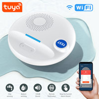 Détecteur de fuite d'eau intelligent Tuya WiFi avec alarme via application, détection de gouttelettes/éclaboussures, portée 10-20m, matériau ABS, résistant à l'eau, facile à installer