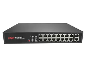 Câmera ip uplink de 16 portas, gravadores de vídeo de vigilância poe switch