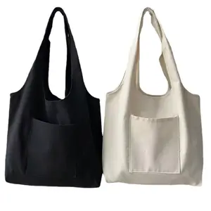 Wholesale blank personalized cheap customised logo print promotional cotton canvass tote bag