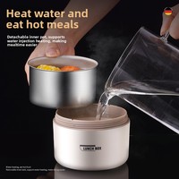 OEM/ODM Tragbare Runde Edelstahl Isolierte Lunchbox Mikrowellengeeignete Bento-Box für Büroangestellte Langlebiger Lebensmittelbehälter