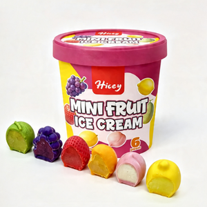Hicey Mini Glace aux Fruits Saveur Mixte, Six Saveurs Fruitées dans un Gobelet, Glace aux Fruits Mini Végétarienne - Product Image 1
