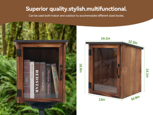 Bandera de jardín de granja de cama de madera para exteriores duradera para compartir libros para dormitorio Escuela de jardín de infantes - Product Image 6