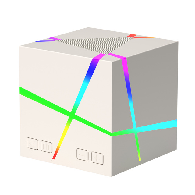 New Model Creative Cube Bluetooth Speaker Glowing and Colorful Wireless Mini Card Type Subwoofer Small Audio System