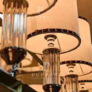 Lámpara de Araña Rectangular Multicapa de Lujo para Sala de Estar, <span class=keywords><strong>Restaurante</strong></span>, Hotel - Product Image 4