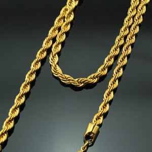 Collar <span class=keywords><strong>de</strong></span> Cadena <span class=keywords><strong>de</strong></span> Acero Inoxidable Chapado en <span class=keywords><strong>Oro</strong></span> Sólido <span class=keywords><strong>para</strong></span> <span class=keywords><strong>Hombre</strong></span>, Estilo Pesado, Gigante, <span class=keywords><strong>Puro</strong></span>, Grande - Product Image 4