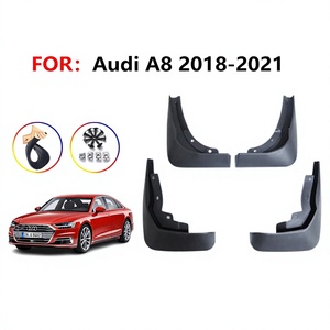 FOR Audi A8L Mud Flaps 2018 17-25 <b>Plastic</b> Black Tire Mudguards For FAW AUDI(CA) Car Deflectors - Product Image 5