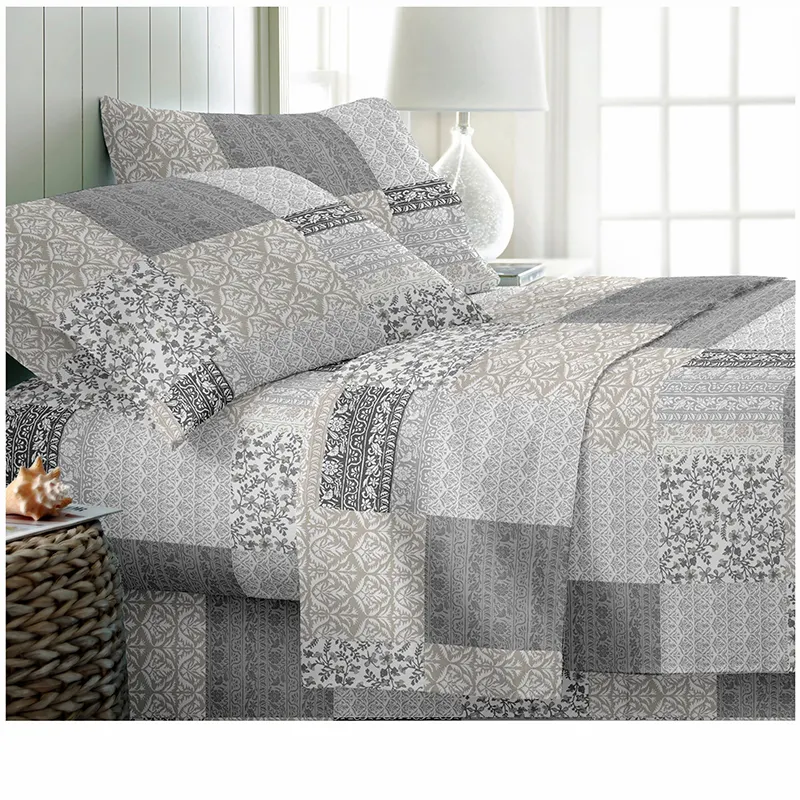 Luxury Hot sale European 100% polyester bedding sets bedsheet brushed fabric bed sheet set duvet cover