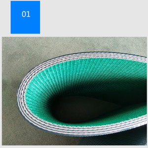 New tùy chỉnh kích thước màu xanh đậm 9 mét nhỏ hình kim cương da rắn mô hình bền PVC vành đai phẳng cho nhà máy sản xuất - Product Image 1