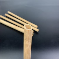Lot de pailles à boire en bambou 100% naturel, 2 pièces, de haute qualité