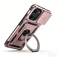 Coque de protection antichoc métallique avec cache-caméra coulissant et protection d'écran HD pour Motorola Moto G 2025/2026/Moto G Play 2026 – Résistance aux chutes de 16 pieds