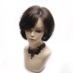 100% tóc con người lượn sóng Bob Tóc Giả 7 inch clip trong Trọng lượng nhẹ hợp thời trang CHEMO thân thiện màu sắc tự nhiên bởi wigts thiết kế Hàn Quốc - Product Image 2