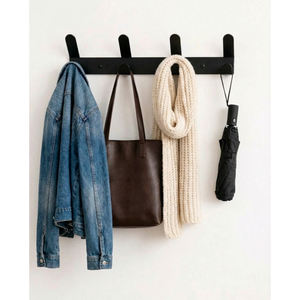 Perchero de Pared Metálico Arvid, Acero con Recubrimiento en Polvo Mate, Funcional y Elegante, Ganchos para Ropa Montados en la Pared para Entrada o Dormitorio - Product Image 3