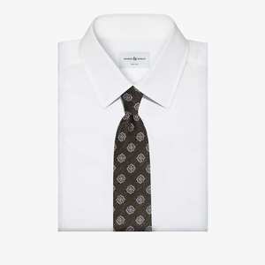 Elegante mezcla de seda cuello rizado corbata 3 pliegues estilo occidental triple plisado diseño - Product Image 2