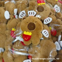 Tengle Pendentif Porte-clés Figurine en Peluche Capybara Mignon de Dessin Animé en Coton PP, Breloque pour Sac d'école 11CM-30CM