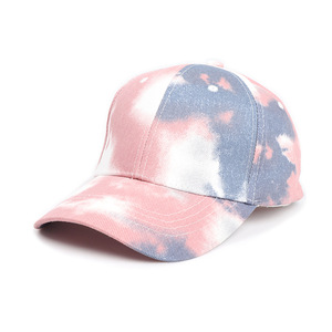 Topi Bisbol Tie Dye Multiwarna Amerika Eropa Berkualitas Tinggi, Pelindung Matahari untuk Perjalanan Luar Ruangan Musim Panas dan Pakaian Festival - Product Image 3