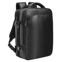 Litthing — sac à dos surdimensionné pour homme, en cuir véritable, à Grain complet, large, de voyage, noir, nouvelle collection, 2022