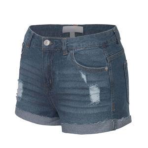 Short en jean taille haute, coupe skinny, nouveau modèle, pour femme, short en jean personnalisé pour l'été, au meilleur prix - Product Image 3