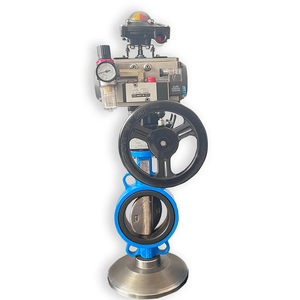 Vanne papillon à disque en acier inoxydable à action pneumatique, taille <span class=keywords><strong>de</strong></span> port <span class=keywords><strong>de</strong></span> 4 pouces, PN6 PN10 PN16, raccord à bride, doublure en EPDM, WRAS - Product Image 2