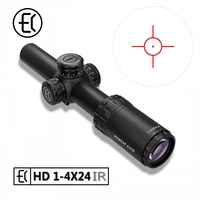 Mira Telescópica Bobcat King HD 1-4X24 IR, Resistente al Agua IP67, a los Golpes y a la Niebla, Ligera, Táctica, con Retícula Iluminada en Rojo y Amplio Campo de Visión