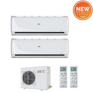 CLIMATIZZATORE CONDIZIONATORE HEC BY HAIER DUAL SPLIT INVERTER serie TIDE 9 + 12 con 9000 + 12000 + de la R-32 - Product Image 1