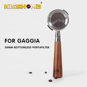 Gaggia portafilter Máy pha cà phê phụ kiện Naked soild gỗ Barista công cụ 58mm cà phê không đáy portafilter - Product Image 4