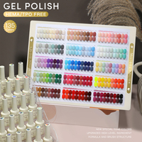 Kit de vernis à ongles gel multicolore 135 couleurs de haute qualité – Vente chaude, mode, non toxique, gel UV en gros pour salon