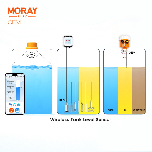 Moray OEM Industrial Rs485 Professional Radar Submersible Ultrasonic High Accuracy Liquid Level Transmitter Tank Level Sensor