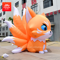 Mascotte géante pour l'extérieur, design personnalisé, publicité, dessin animé gonflable, animal renard à neuf queues pour les décorations d'événements