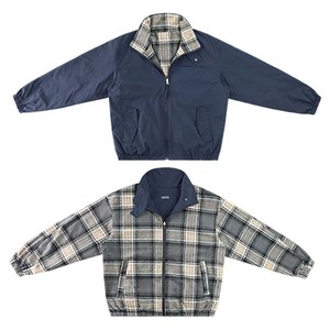 Finch Garment Custom Casual Bomber Reversible Jacket Patchwork Stand Collar Checkered Plaid Chaqueta impermeable Hombres - Product Image 1