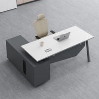 Gestionnaire PDG Boss Bureaux de bureau Bureau exécutif moderne en forme de L Grande table de bureau Bureau modulaire Bureau De Travail