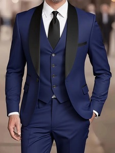 2026 produit tendance hommes 3 pièces Blazer-élégant simple boutonnage Blazer avec gilet et pantalon, <span class=keywords><strong>mariage</strong></span>, vêtements de cérémonie personnalisables - Product Image 3