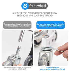 รถเข็นช็อปปิ้งแบบมีลิ้นชักเก็บของขนาดใหญ่ พร้อมที่จับสำหรับเข็นขึ้นบันได เหมาะสำหรับใส่ของชำ ซักผ้า และอื่นๆ - Product Image 6