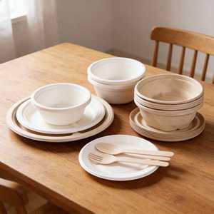 Bols et assiettes en plastique jetables biodégradables de qualité alimentaire, personnalisables en usine, marque Fortune, origine Chine, conformes aux normes de sécurité alimentaire, OEM/ODM - Product Image 6