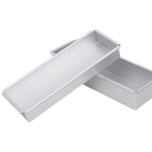 Teglia per <span class=keywords><strong>Pizza</strong></span> Rettangolare Piccola in Lega di Alluminio Più Spessa / Stampo per Cottura <span class=keywords><strong>Pizza</strong></span> Rettangolare Individuale - Product Image 3