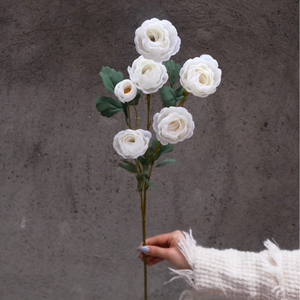 Fleurs artificielles en soie blanc laiteux imprimées en 3D, accessoires de photographie, décoration de mariage et de salle, vente en gros, style Instagram - Product Image 6