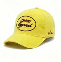 Gorra de Béisbol de Pana con Logotipo Personalizado, Gorra de 5 Paneles con Bordado, Estilo Deportivo Formal para Uso Empresarial