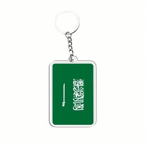 Wholesale Custom Saudi Arabia Commemorative Keychain Acrylic Material Double-Sided Printing Exquisite Workmanship - Product Image 1