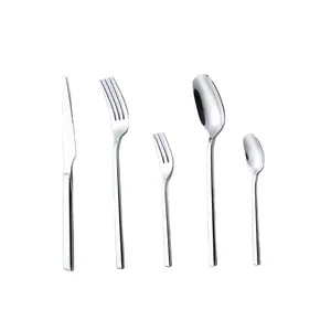 可重复使用的餐具套装不锈钢晚餐刀叉和勺子套装