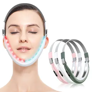 חשמלי LED פוטון טיפול פנים הרמת מכשיר EMS מיקרו הנוכחי רטט לעיסוי V קו פנים הרמת החגורה