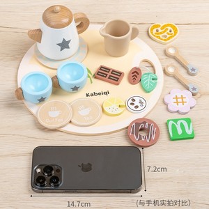 Nouvel Arrivage en Gros : Ensemble de <span class=keywords><strong>Thé</strong></span> en Bois Montessori, Jouets d'Imitation, Jeux Interactifs Amusants Parents-Enfants - Product Image 3