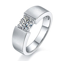 Bague en argent 925 véritable pour homme avec moissanite, haute dureté, ne se décolore pas, bijoux