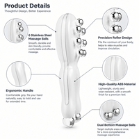 Masseur facial Gua Sha à micro-courant ABS portable avec vibration galvanique, rechargeable par USB, soulage la fatigue oculaire et lift le visage