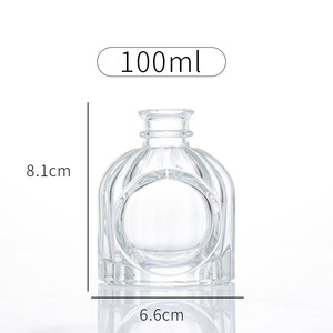 Botella de aroma estilo Ins, botella de vidrio transparente en relieve, adornos de vidrio para el hogar - Product Image 6